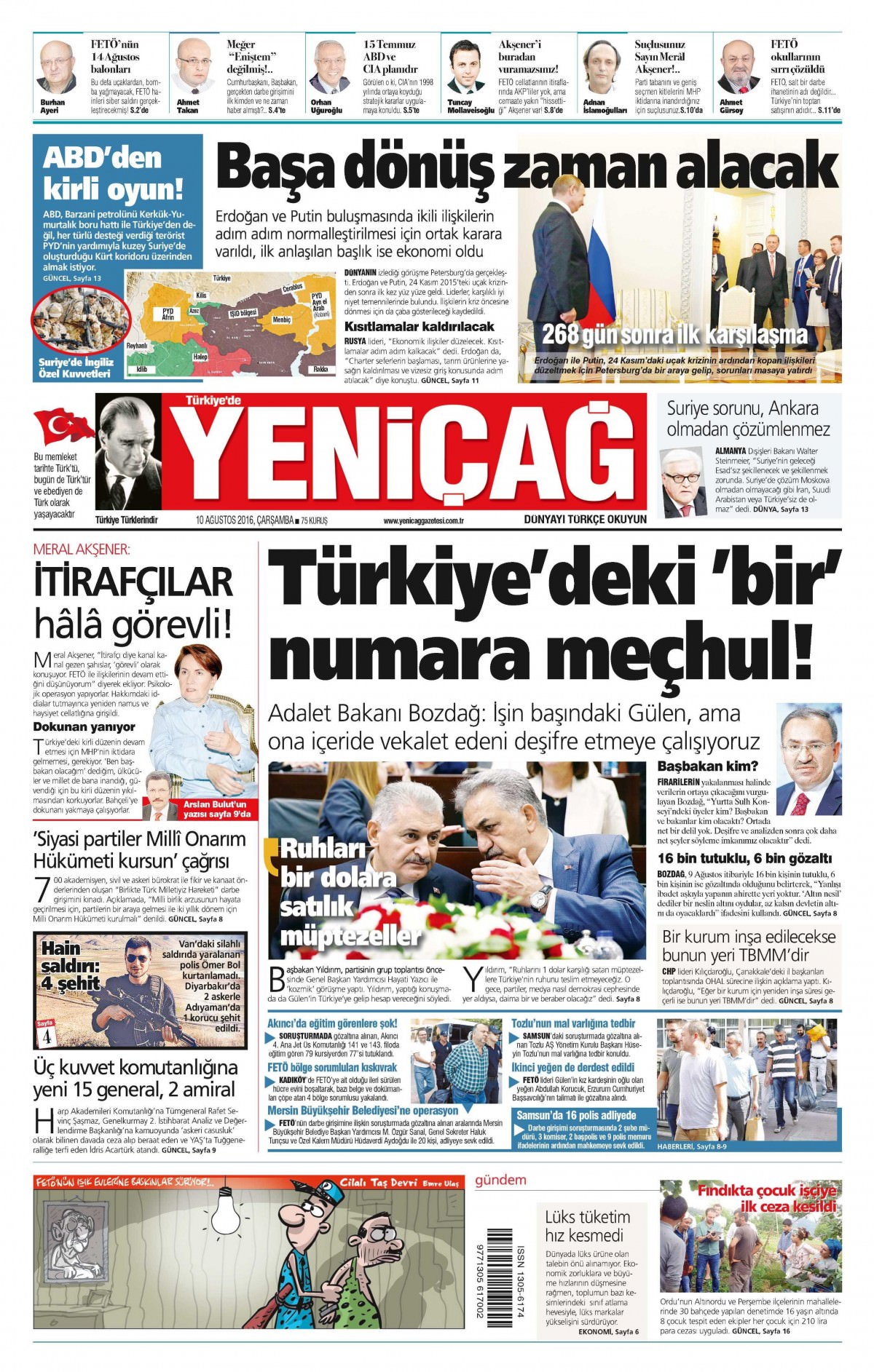 10 Ağustos 2016 gazete manşetleri - 20