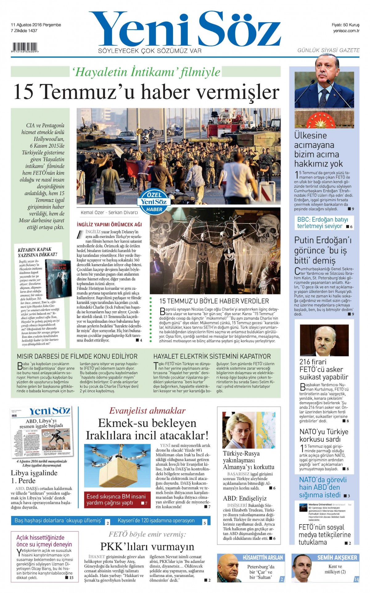 11 Ağustos 2016 gazete manşetleri - 735