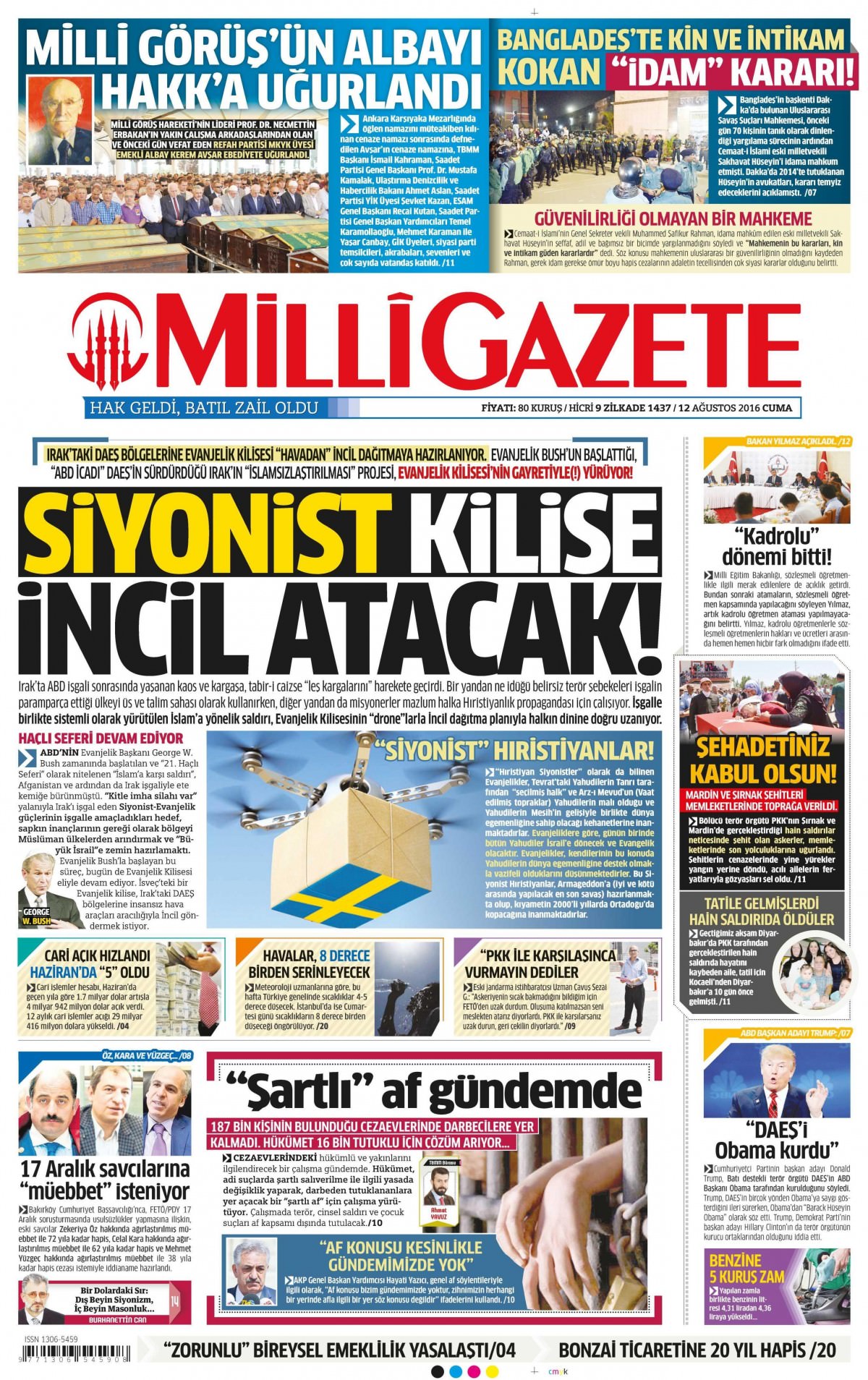 12 Ağustos 2016 gazete manşetleri - 691