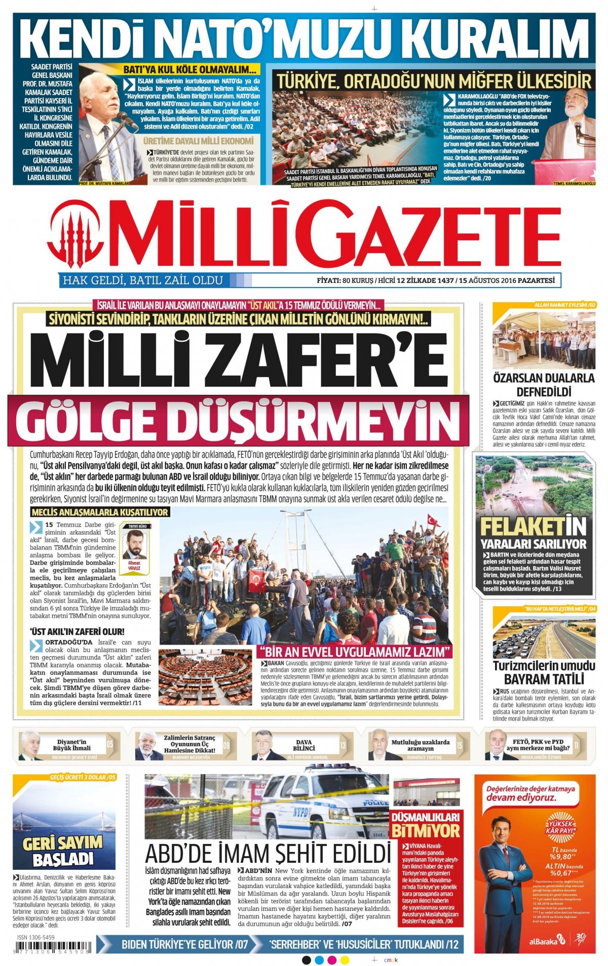15 Ağustos 2016 gazete manşetleri - 903
