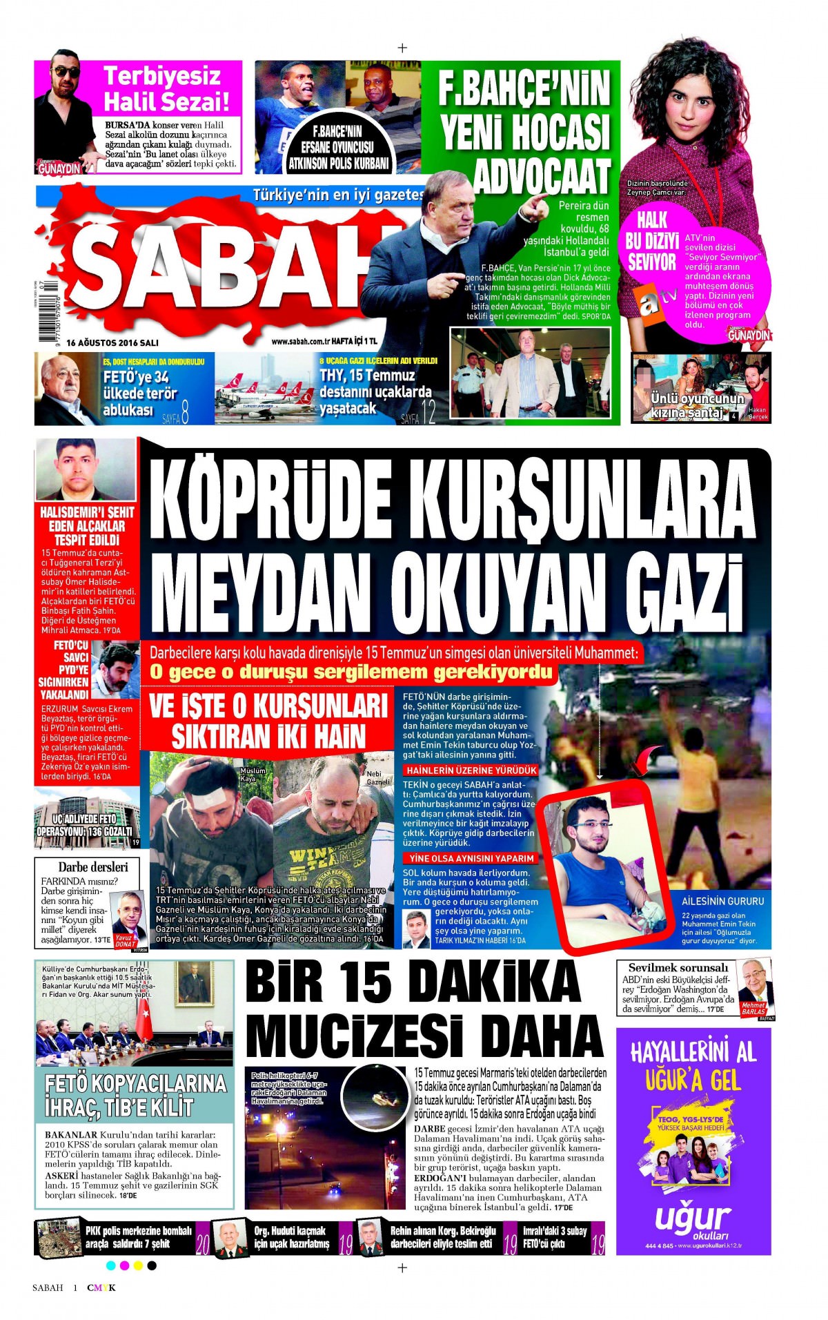 16 Ağustos 2016 gazete manşetleri - 648