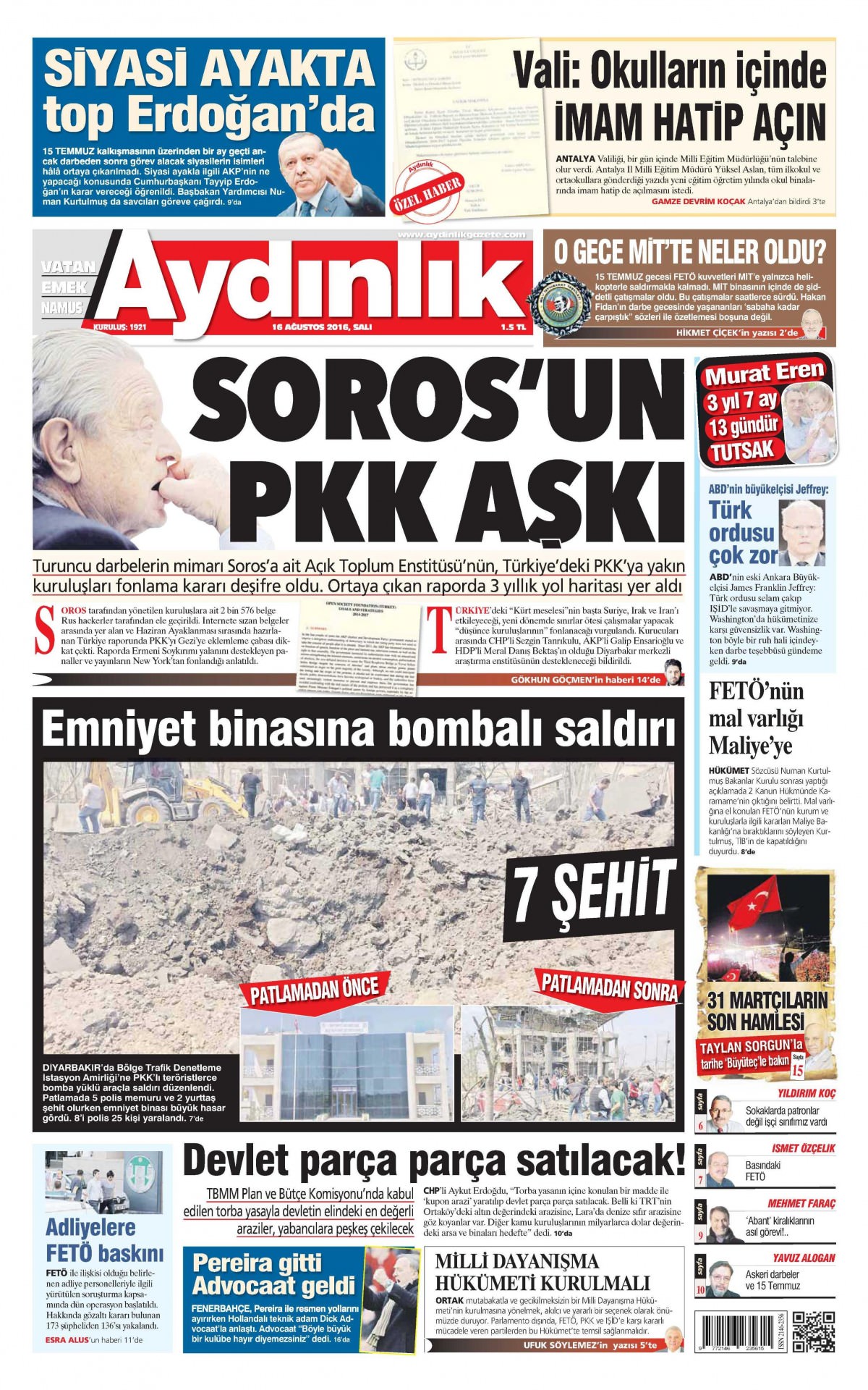 16 Ağustos 2016 gazete manşetleri - 736