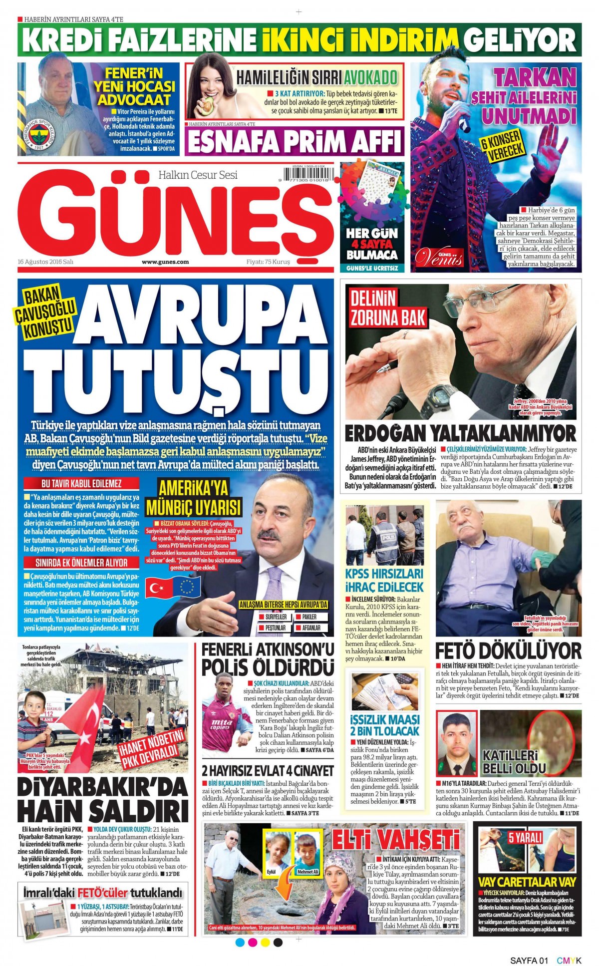 16 Ağustos 2016 gazete manşetleri - 740