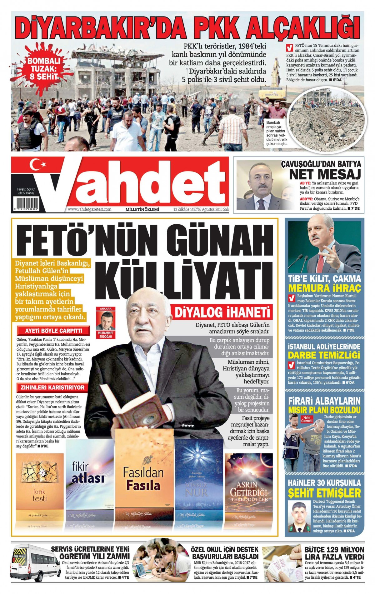 16 Ağustos 2016 gazete manşetleri - 506