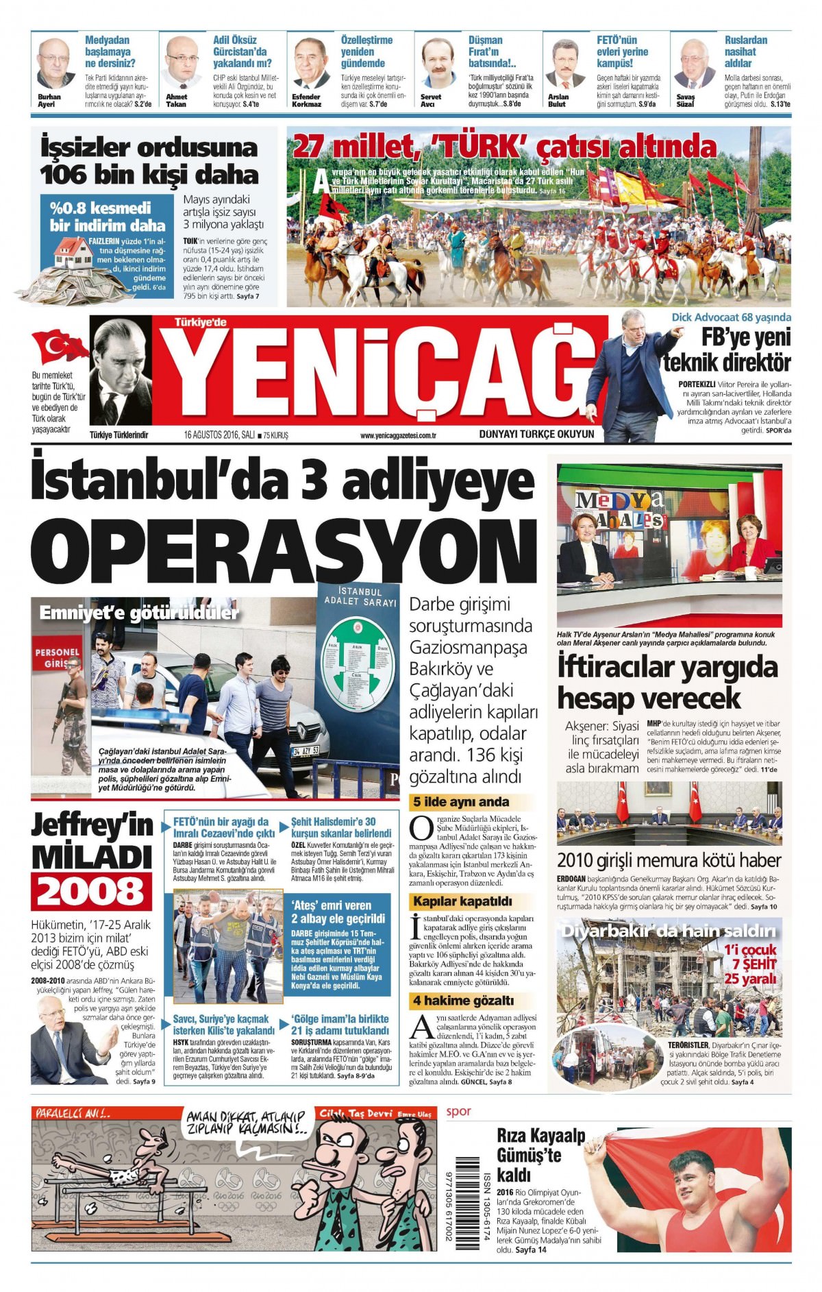 16 Ağustos 2016 gazete manşetleri - 506