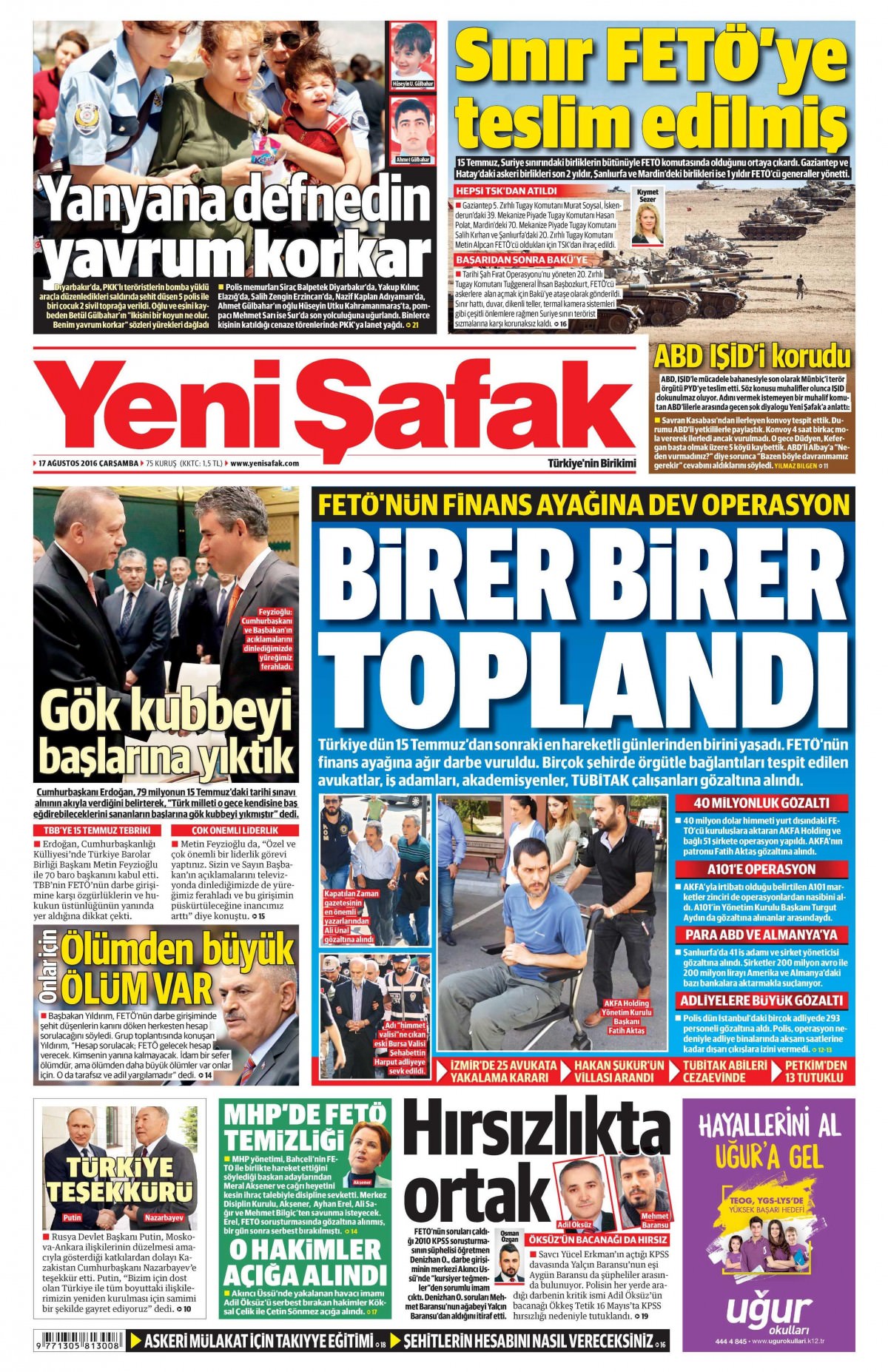 17 Ağustos 2016 gazete manşetleri - 644