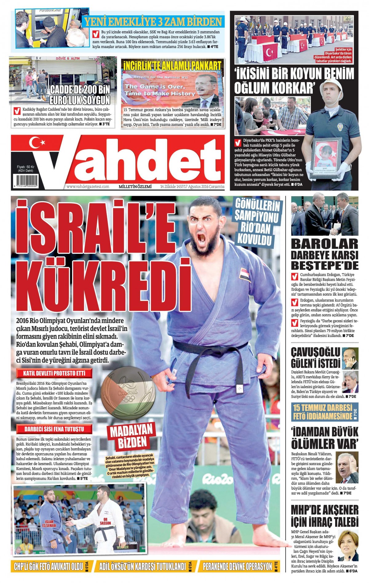 17 Ağustos 2016 gazete manşetleri - 670