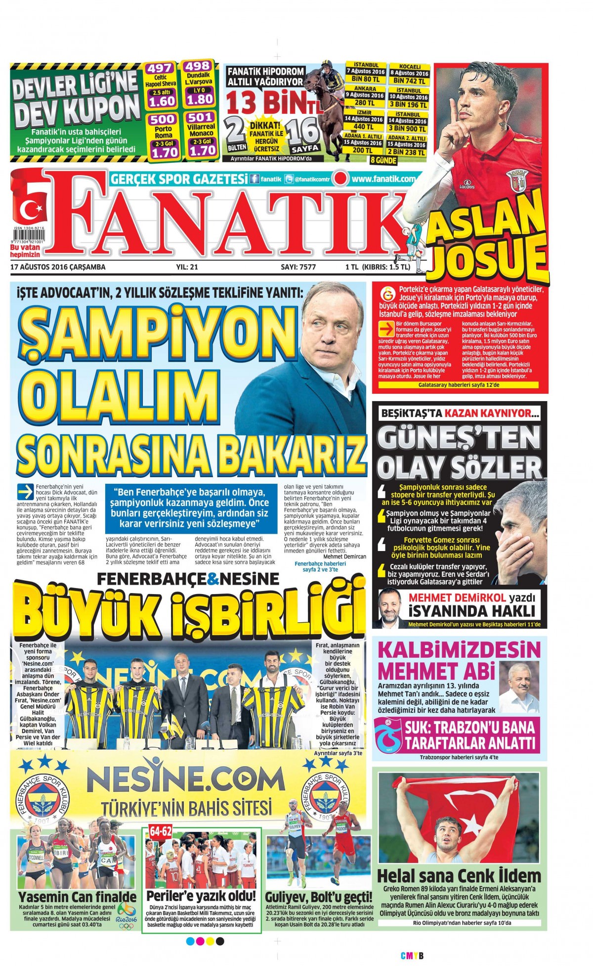 17 Ağustos 2016 gazete manşetleri - 567