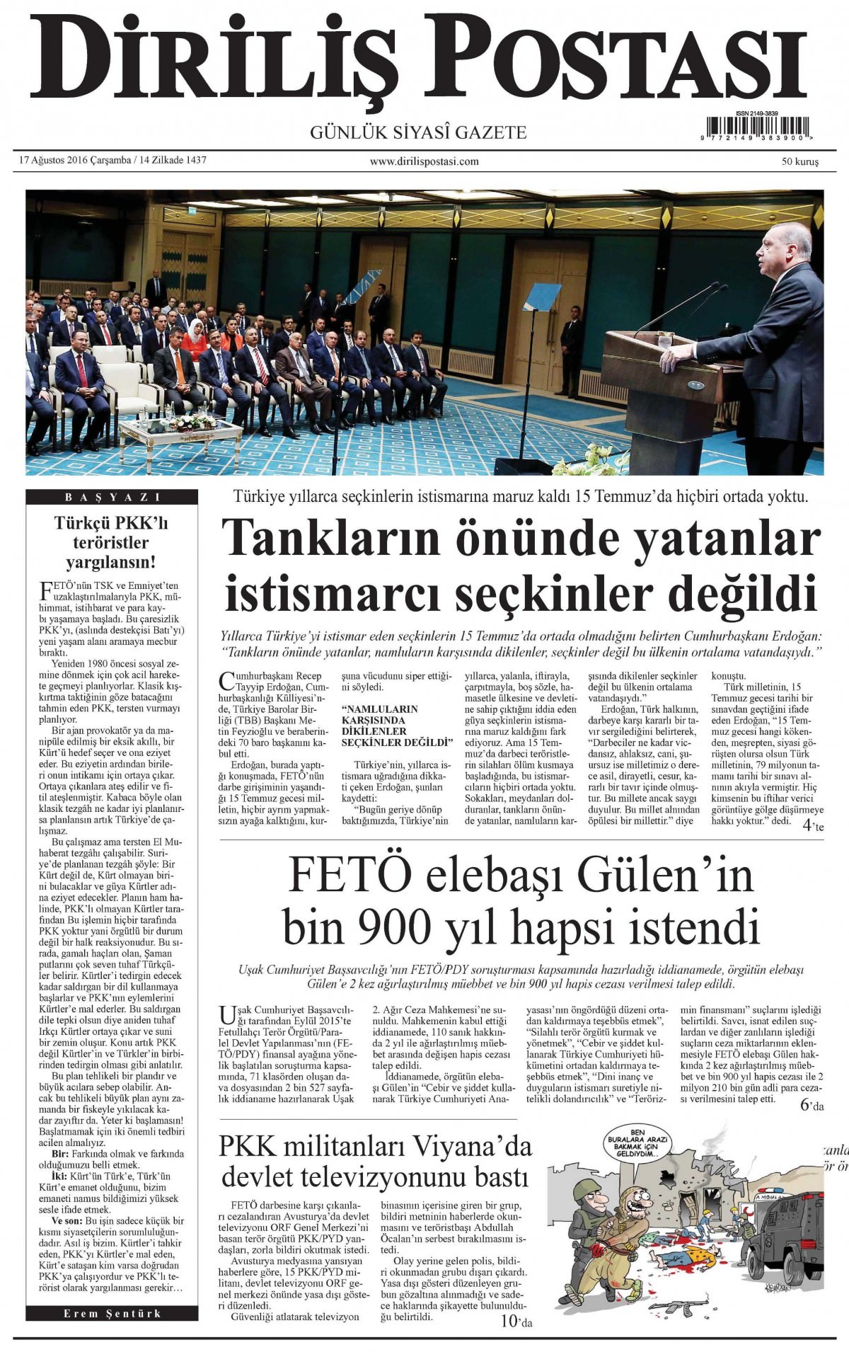 17 Ağustos 2016 gazete manşetleri - 736