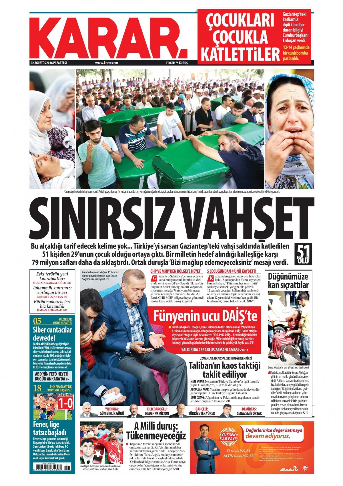 22 Ağustos 2016 gazete manşetleri - 538