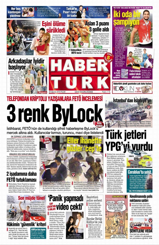 28 Ağustos 2016 gazete manşetleri - 796