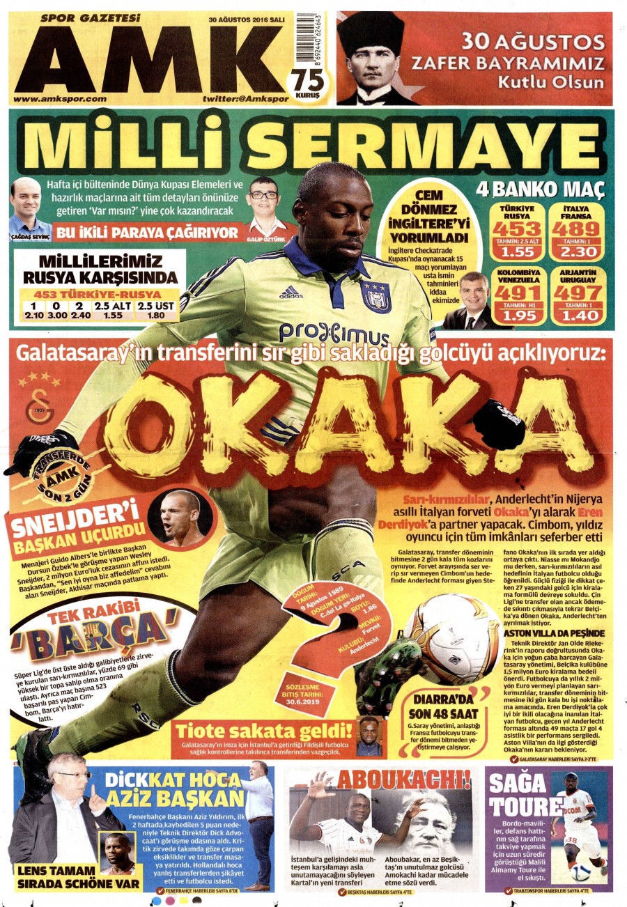 30 Ağustos 2016 gazete manşetleri - 508
