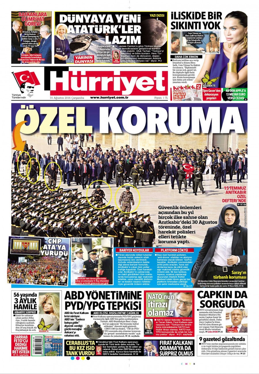 31 Ağustos 2016 gazete manşetleri - 542