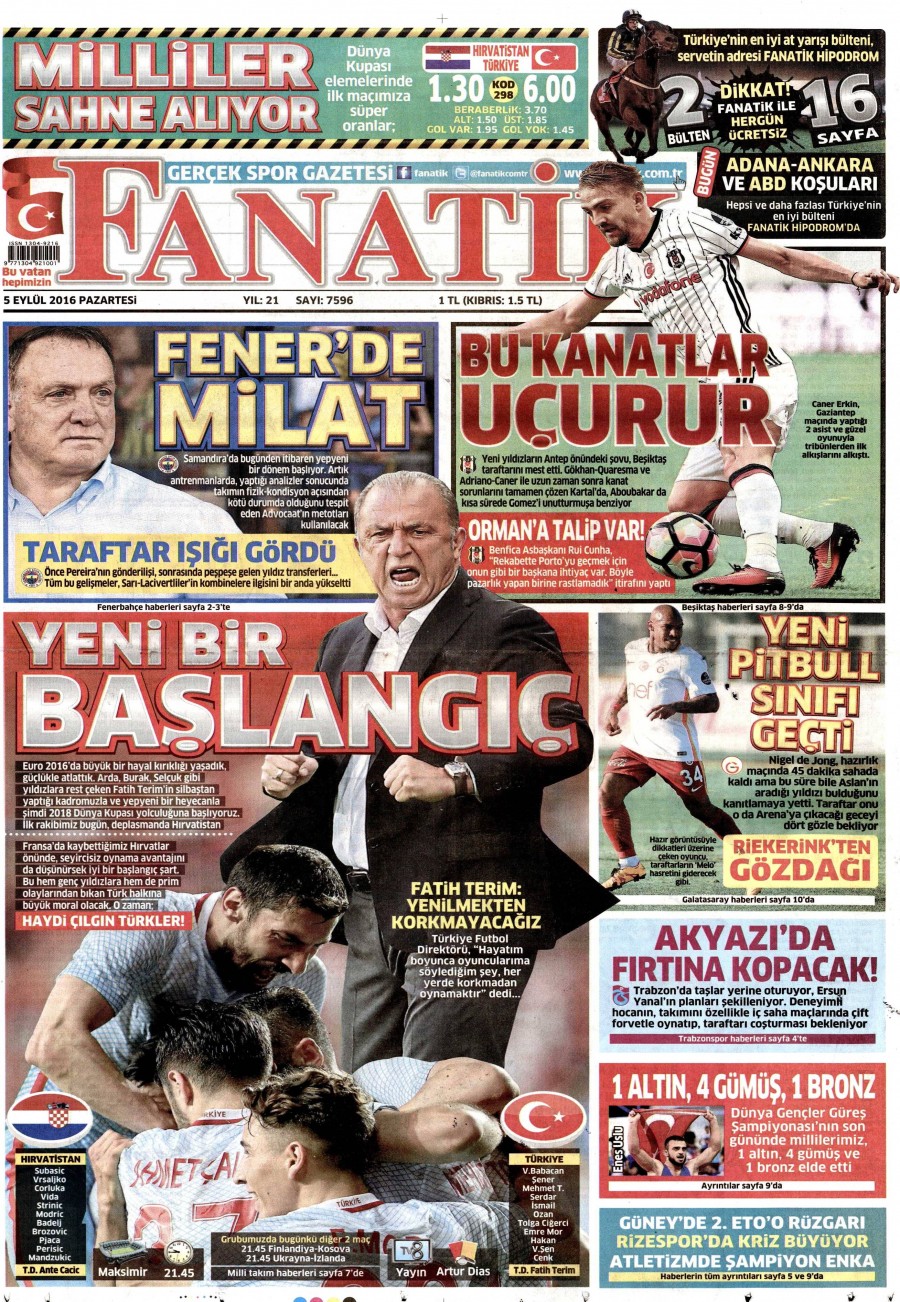 5 Eylül 2016 gazete manşetleri - 842