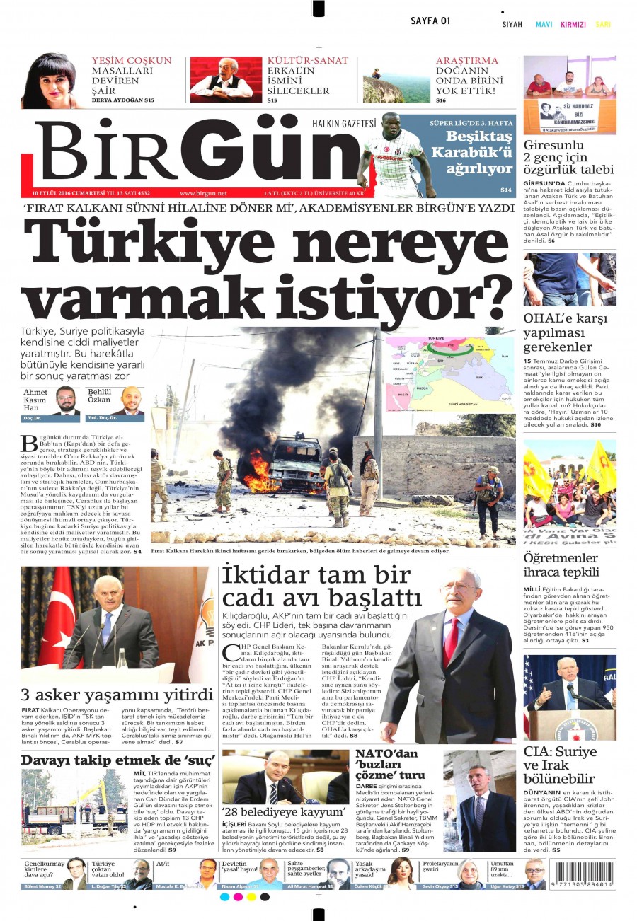 10 Eylül 2016 gazete manşetleri - 583