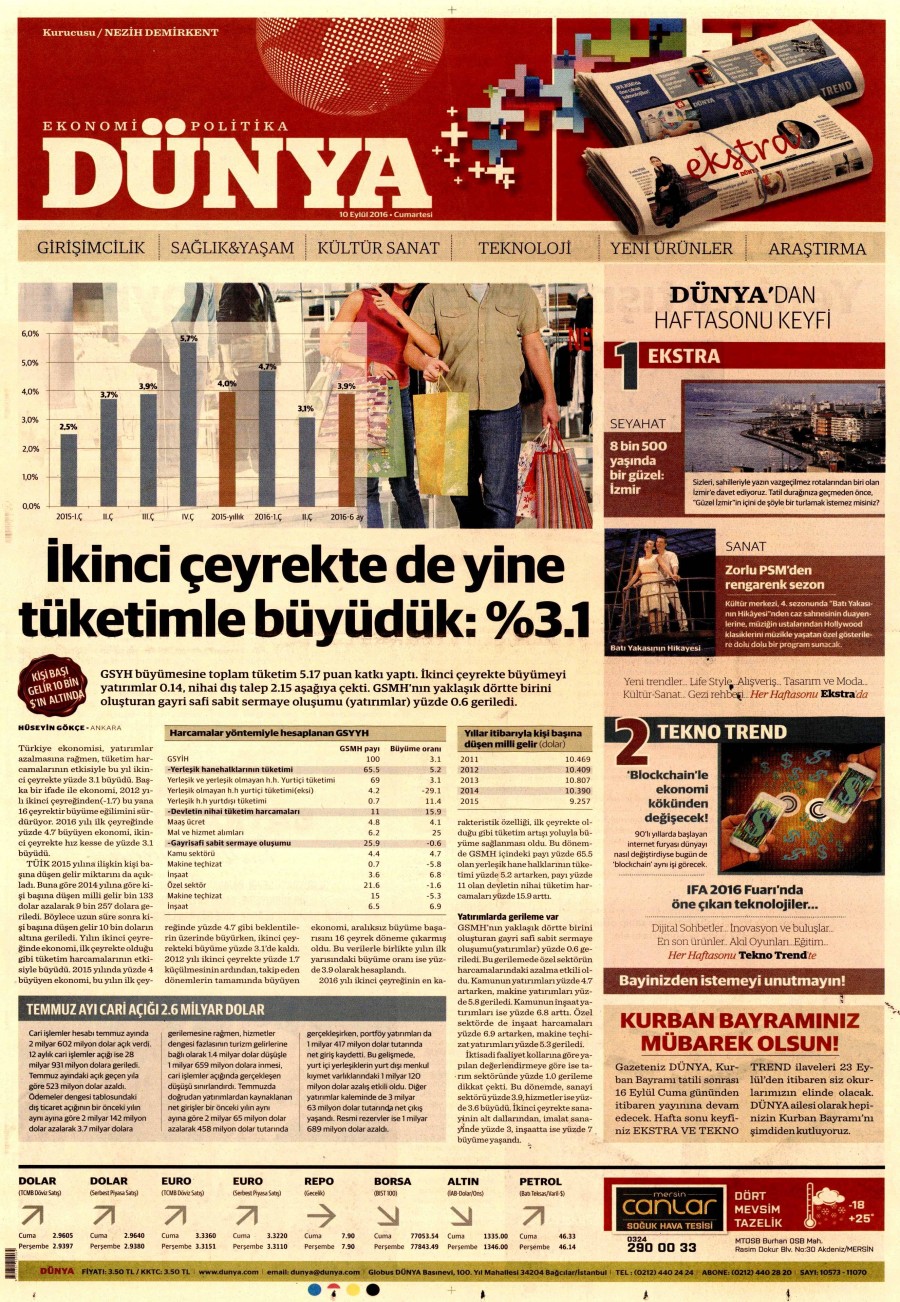 10 Eylül 2016 gazete manşetleri - 812