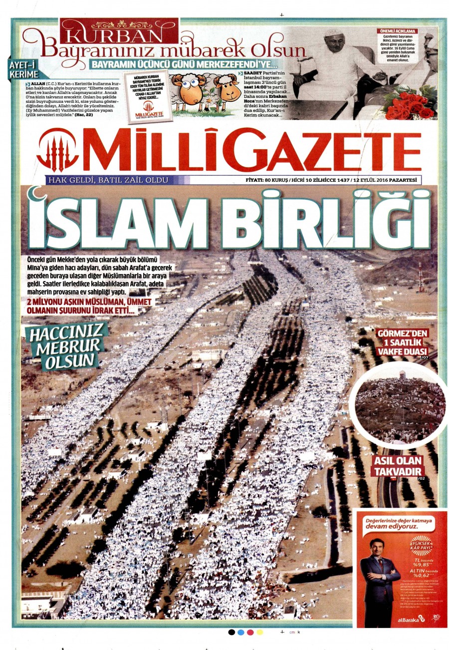 12 Eylül 2016 gazete manşetleri - 5