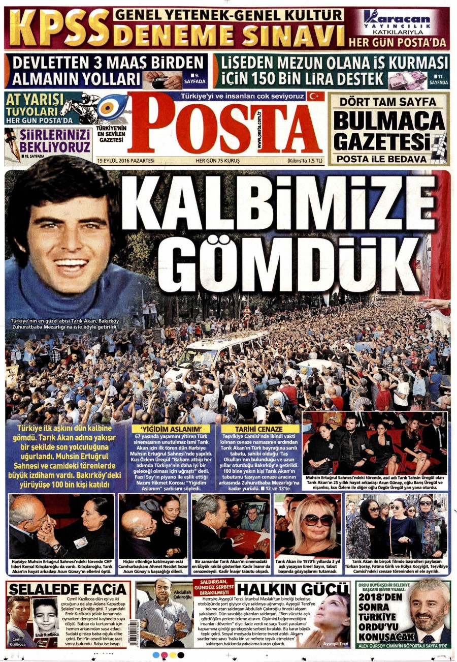 19 Eylül 2016 gazete manşetleri - 770