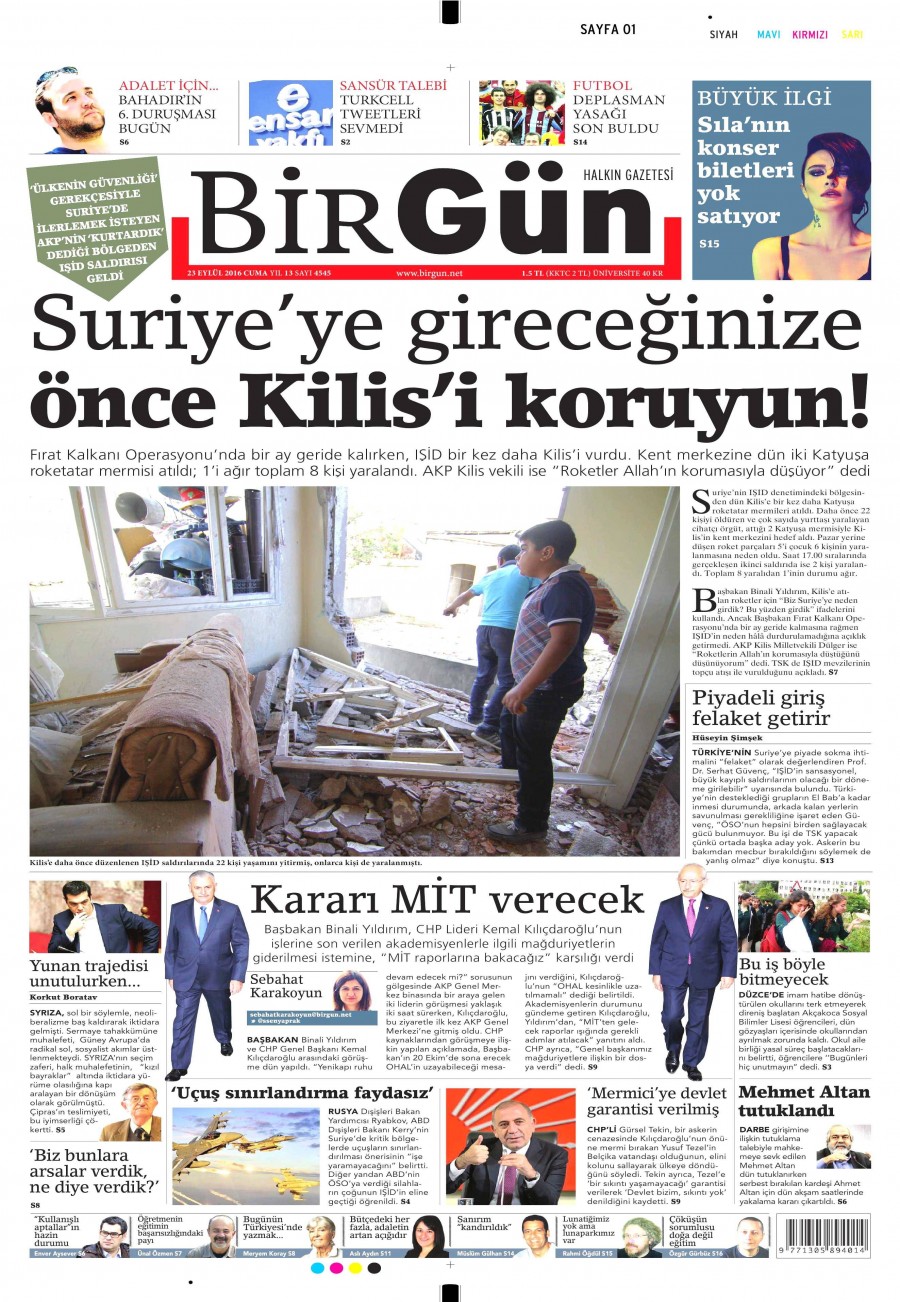 23 Eylül 2016 gazete manşetleri - 904