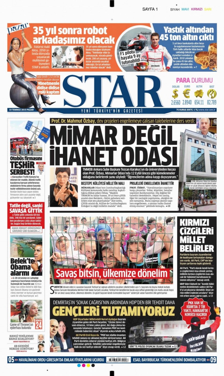 Gazeteler bugün ne yazdı? - 1