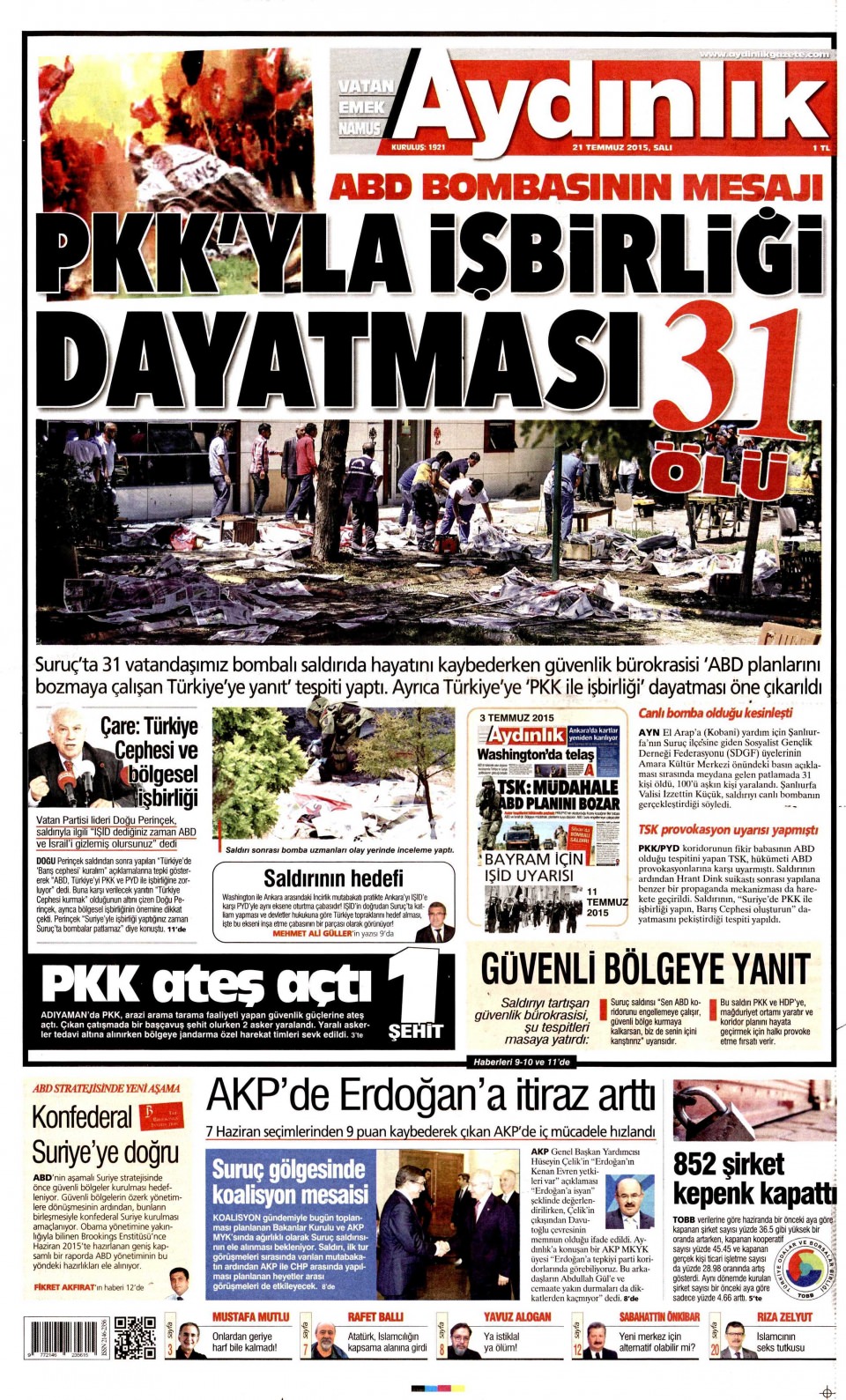 Gazeteler bugün ne yazdı? - 21