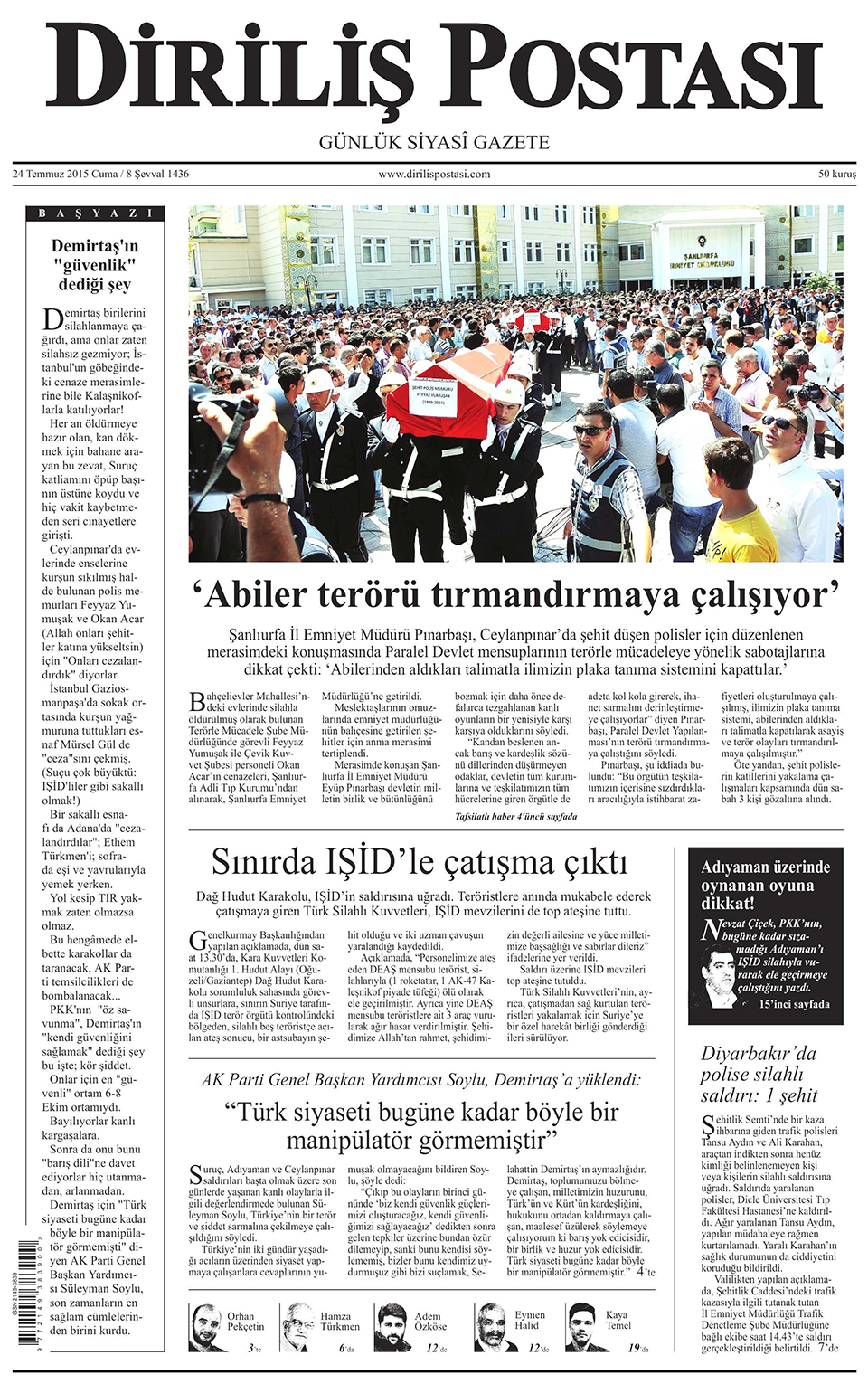 Gazeteler bugün ne yazdı? - 1