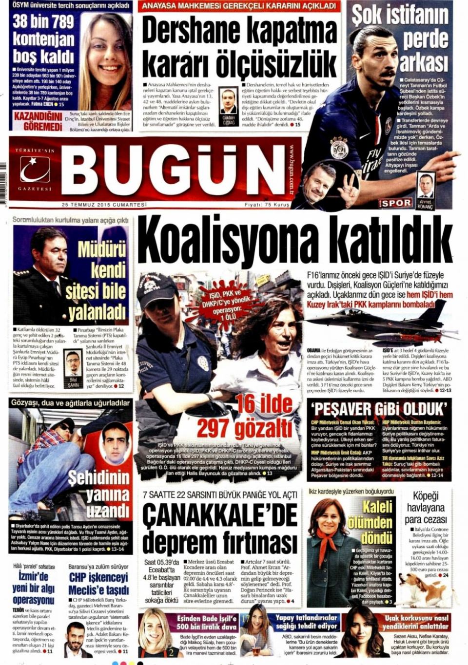 Gazeteler bugün ne yazdı? - 15
