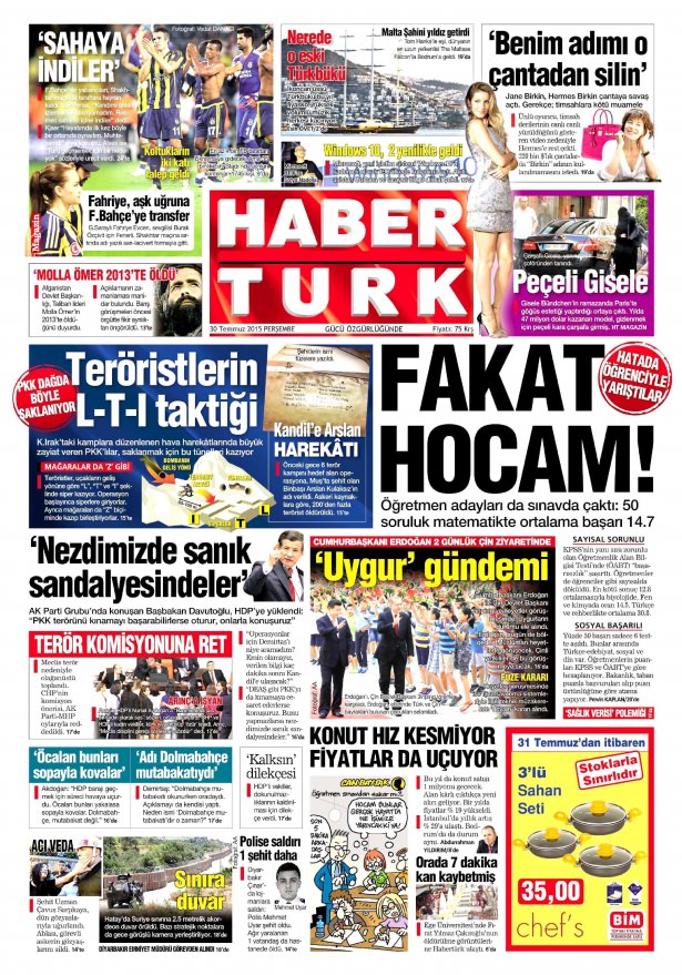 Gazeteler bugün ne yazdı? - 1