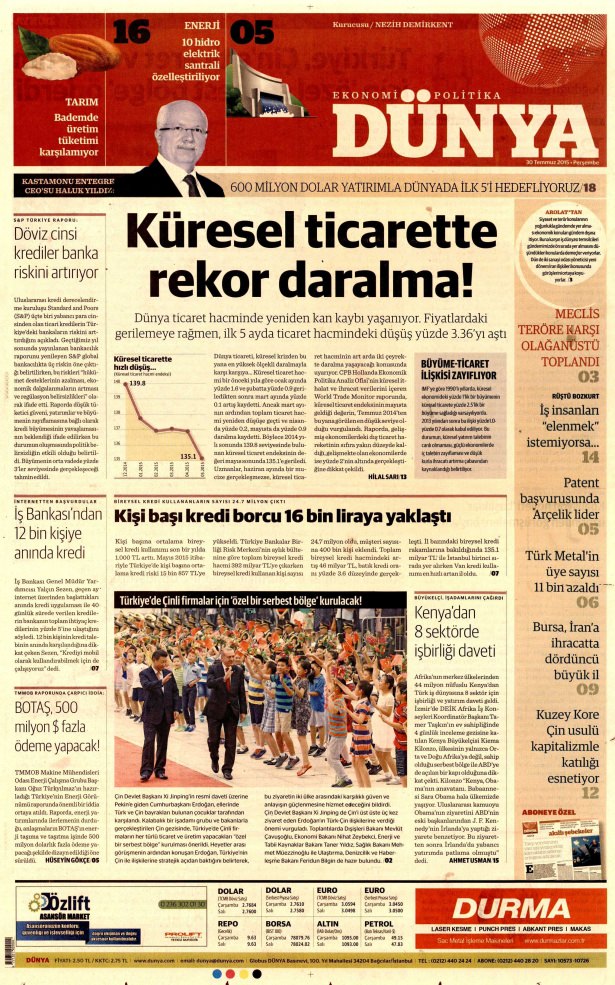 Gazeteler bugün ne yazdı? - 15