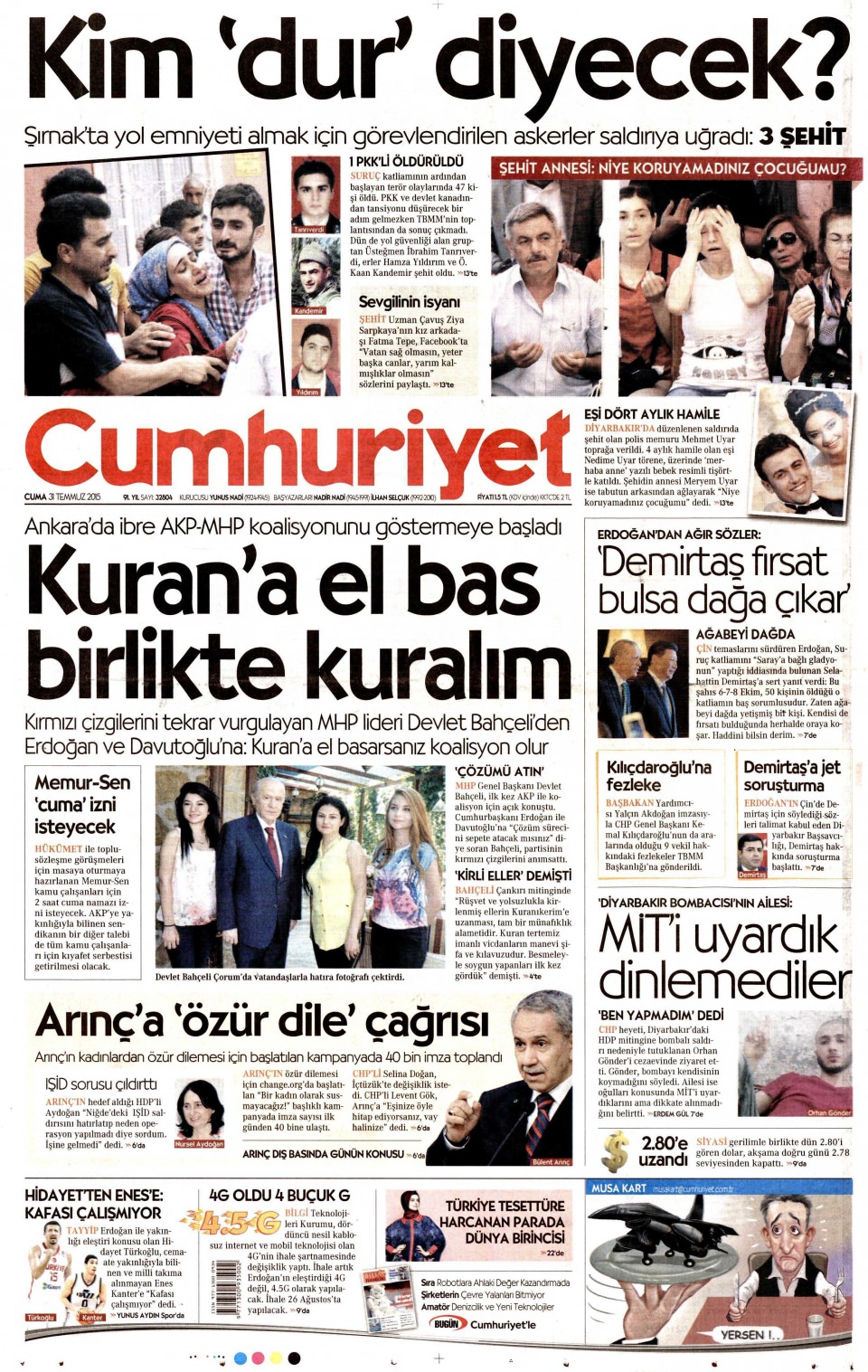 Gazeteler bugün ne yazdı? - 25