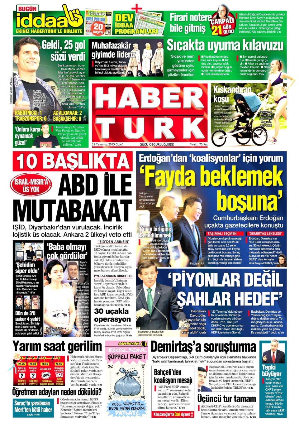 Gazeteler bugün ne yazdı? - 1