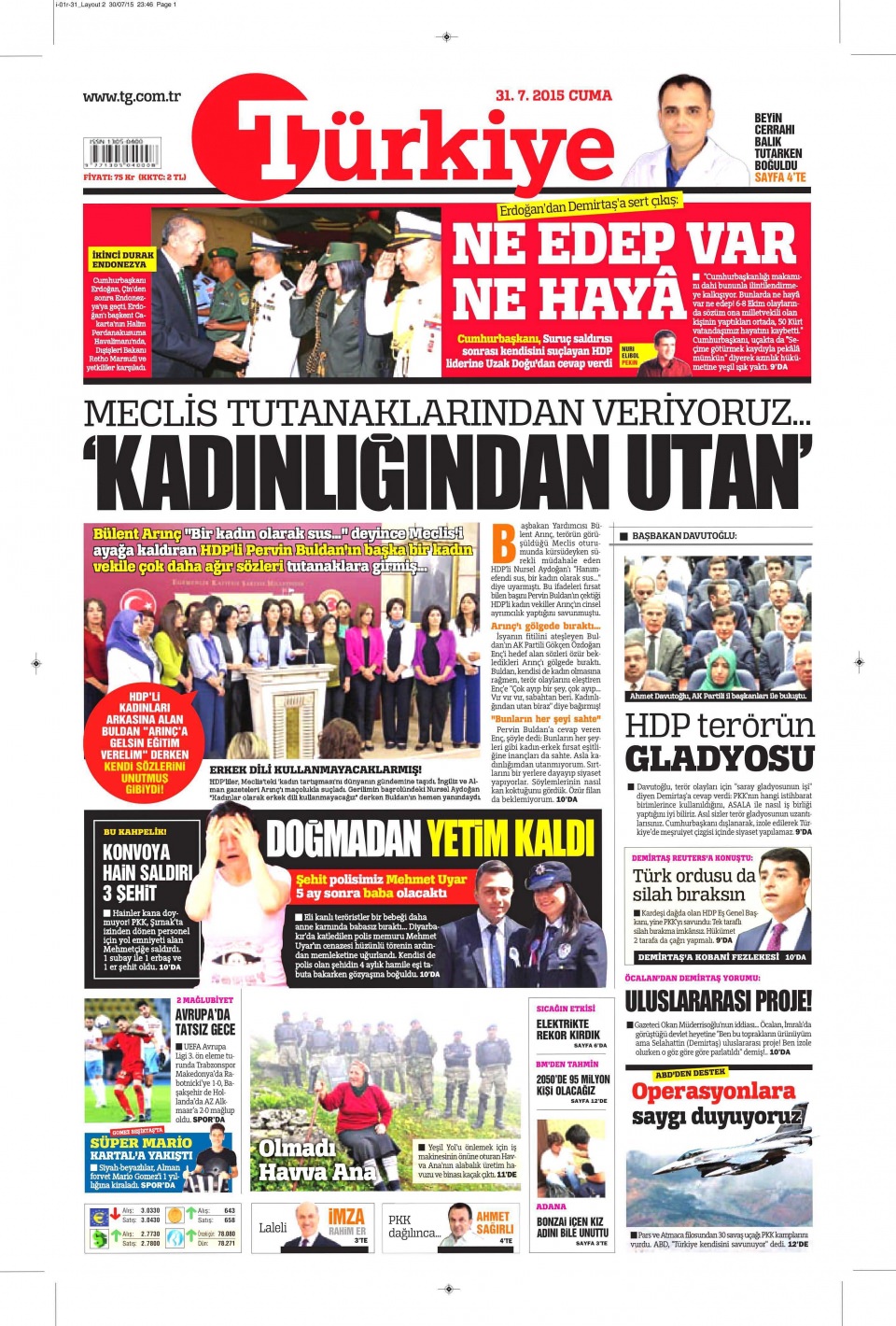 Gazeteler bugün ne yazdı? - 23