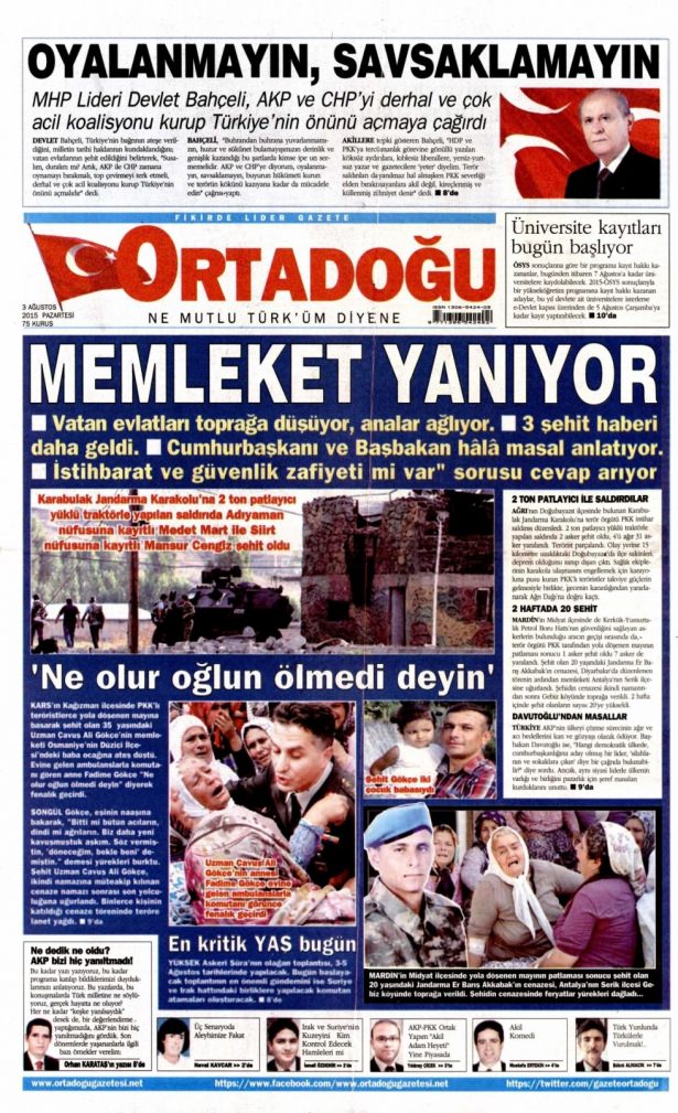 Gazeteler bugün ne yazdı? - 12