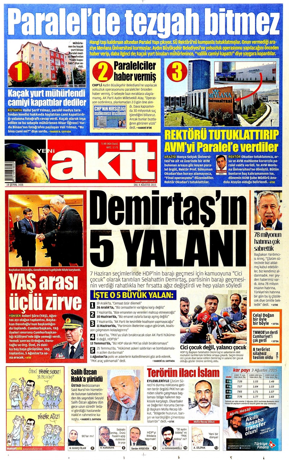 Gazeteler bugün ne yazdı? - 3