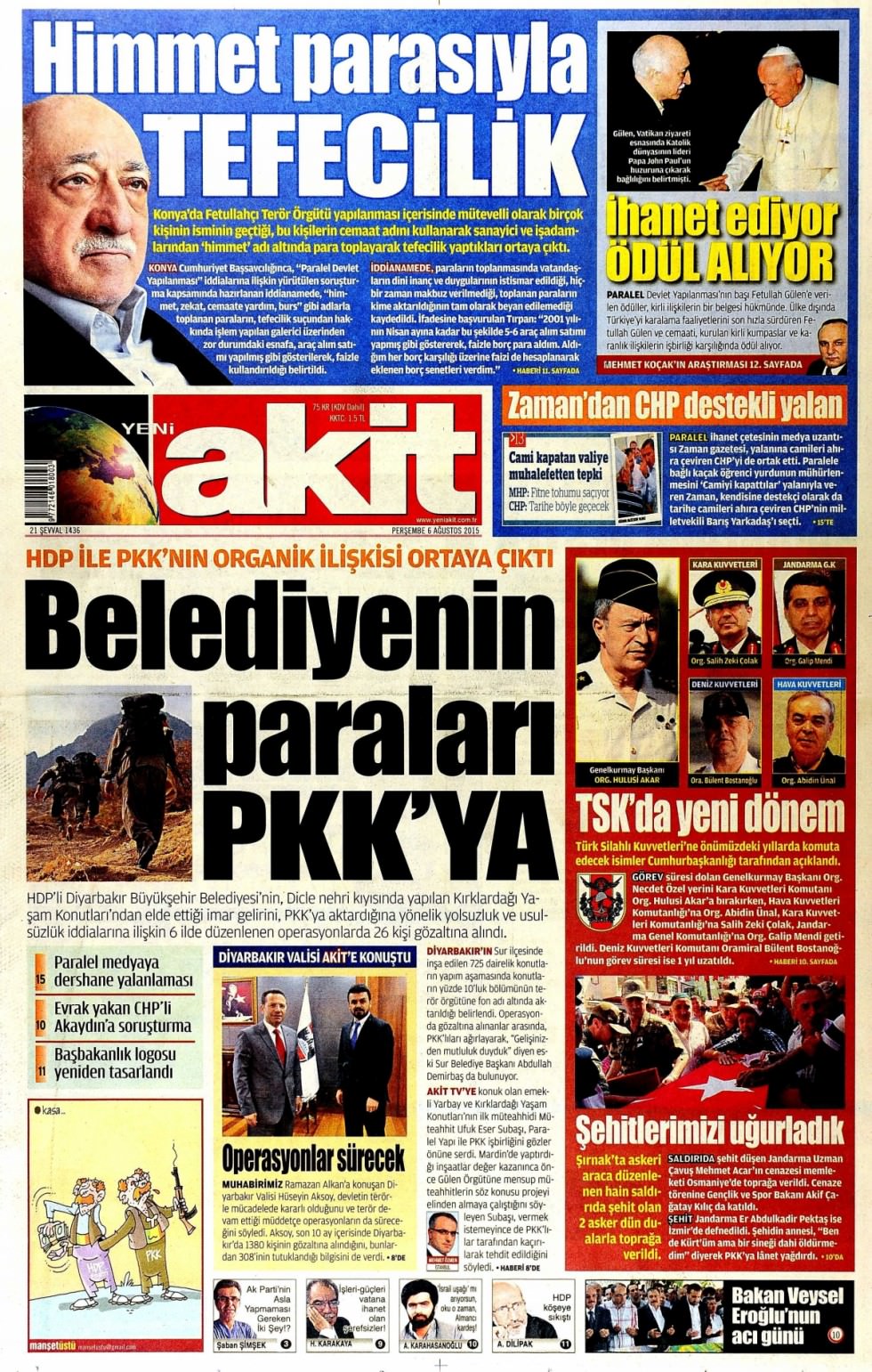 Gazeteler bugün ne yazdı? - 1