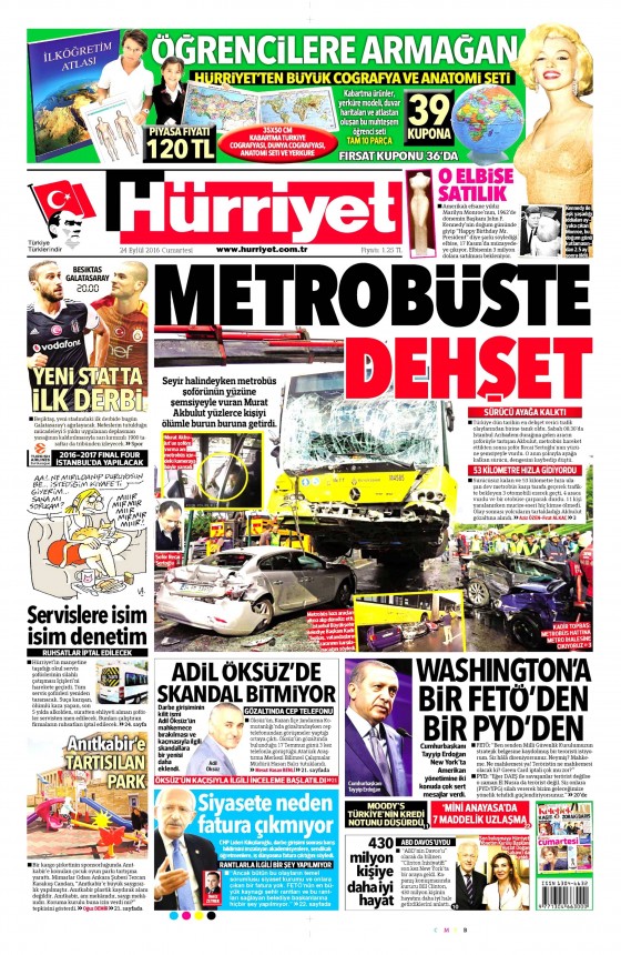 24 Eylül 2016 gazete manşetleri - 616