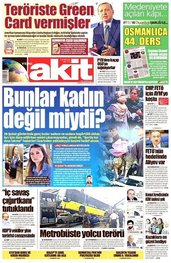 24 Eylül 2016 gazete manşetleri - 587