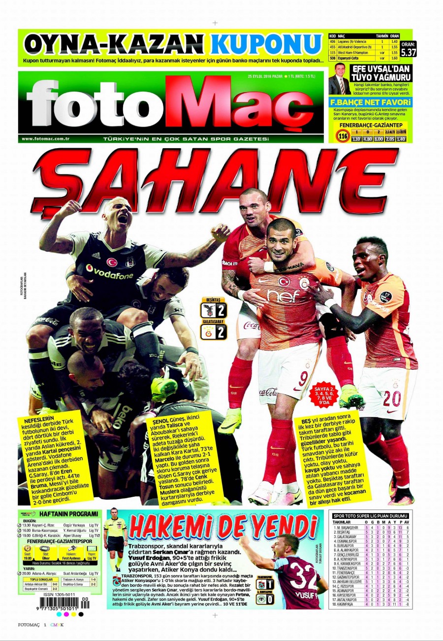 25 Eylül 2016 gazete manşetleri - 716
