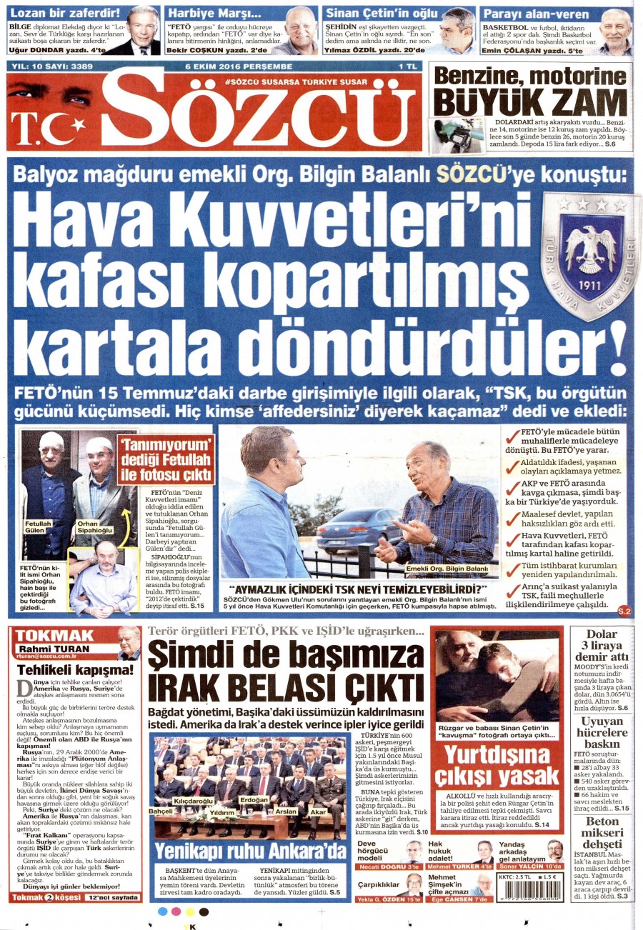 6 Ekim 2016 gazete manşetleri - 819