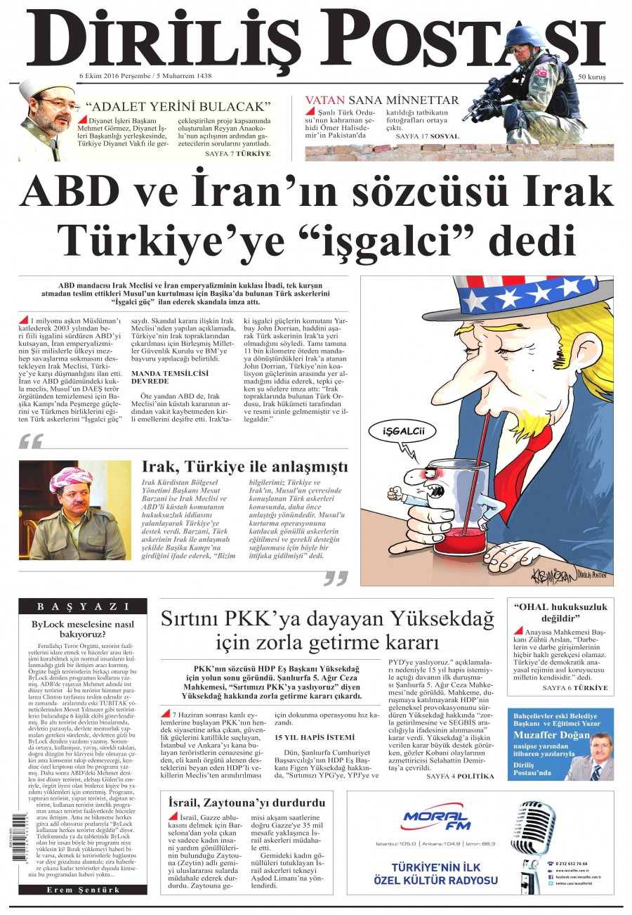 6 Ekim 2016 gazete manşetleri - 914