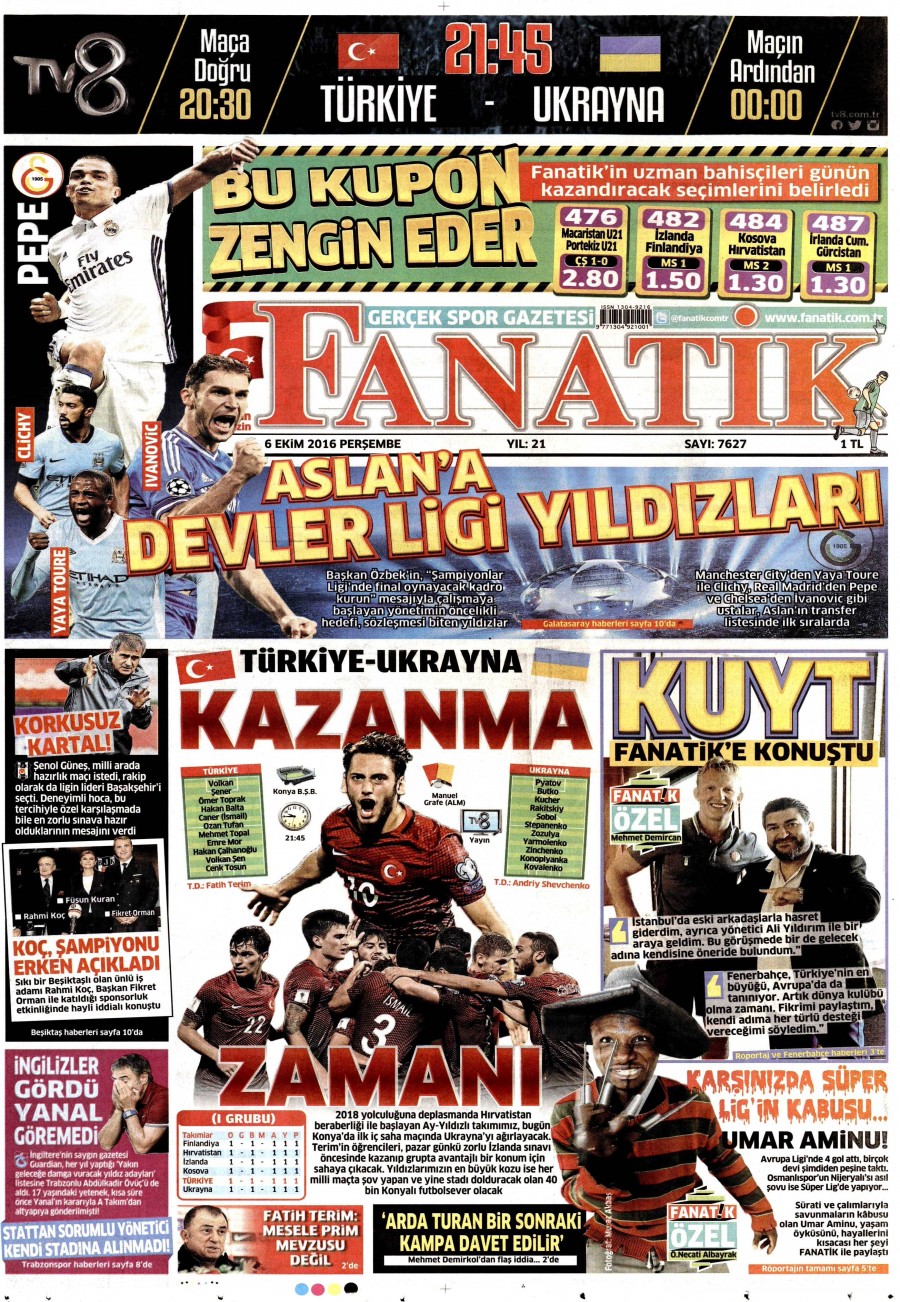 6 Ekim 2016 gazete manşetleri - 674