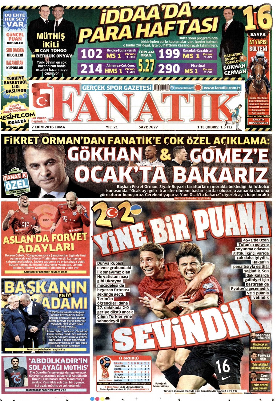 7 Ekim 2016 gazete manşetleri - 621