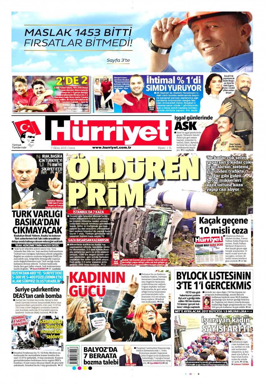 7 Ekim 2016 gazete manşetleri - 629