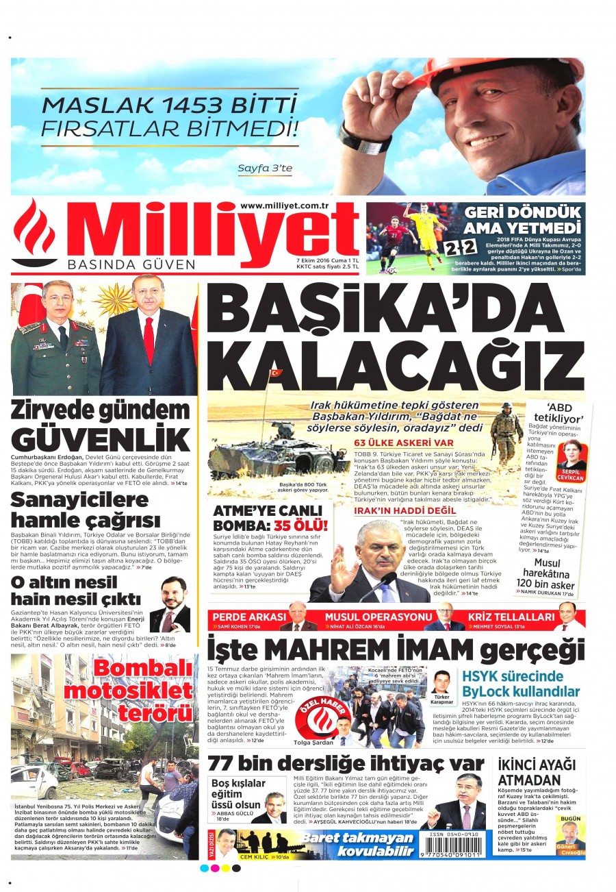 7 Ekim 2016 gazete manşetleri - 569