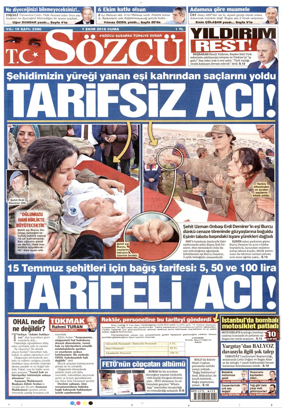 7 Ekim 2016 gazete manşetleri - 917