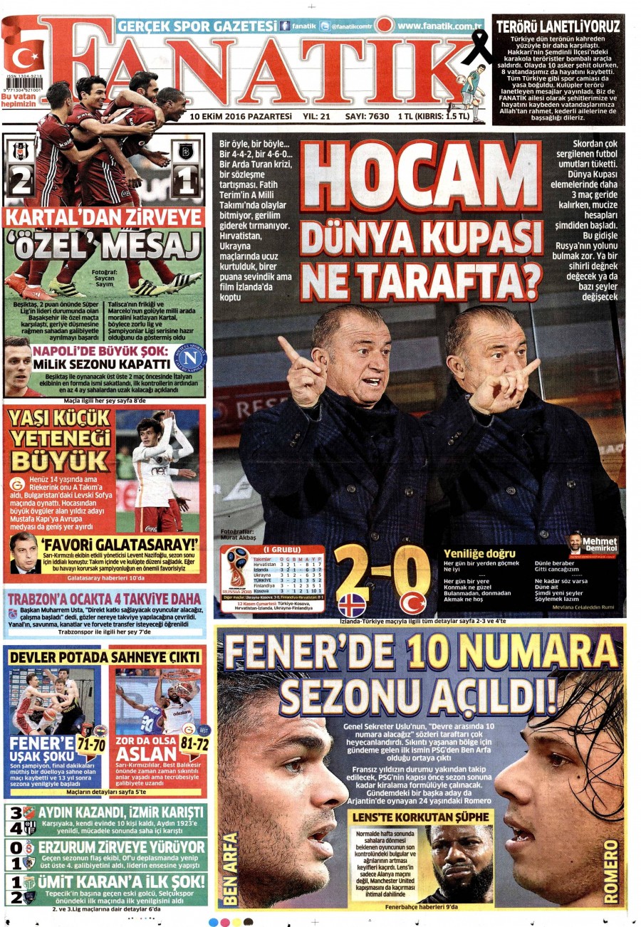10 Ekim 2016 gazete manşetleri - 829