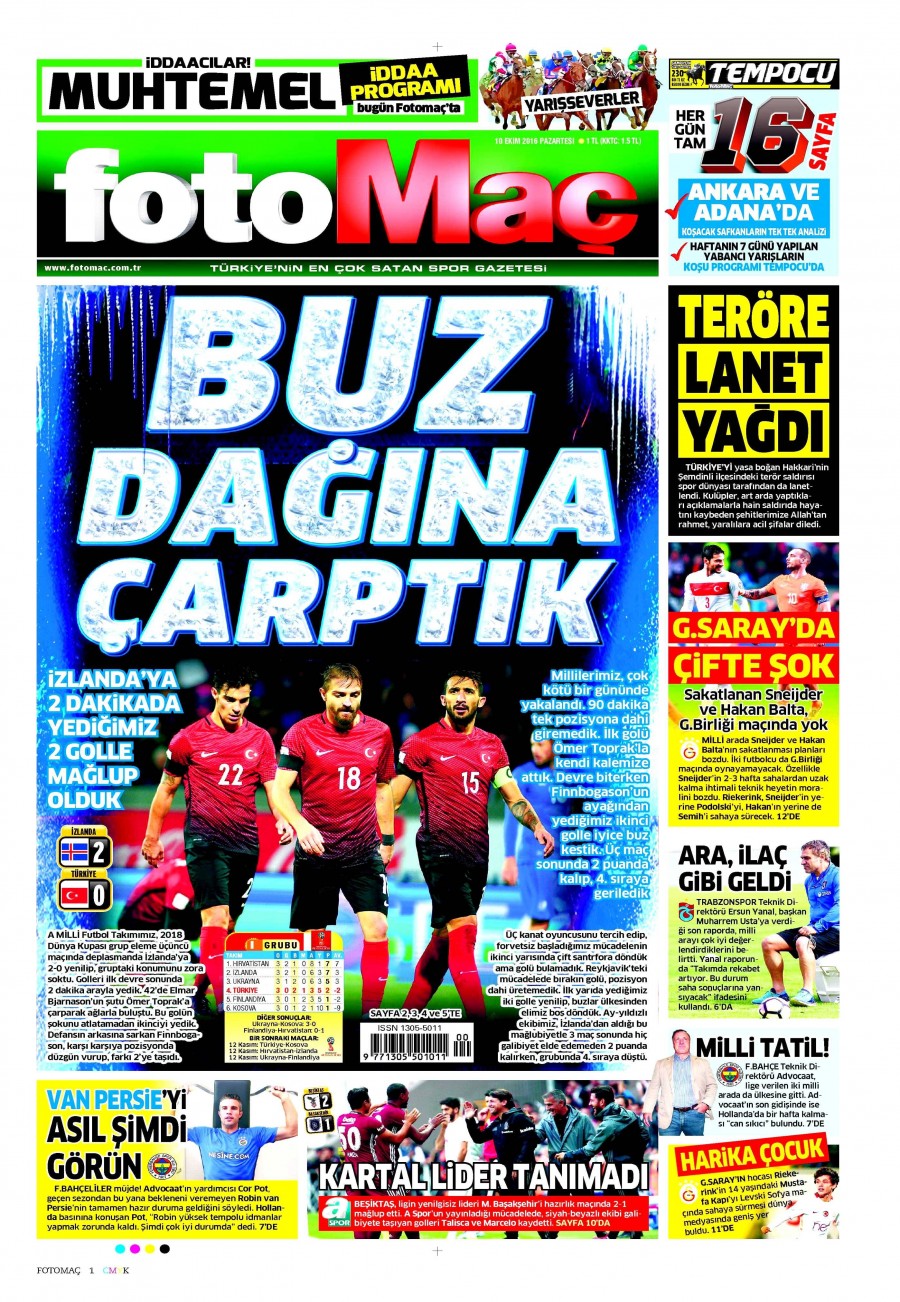 10 Ekim 2016 gazete manşetleri - 893