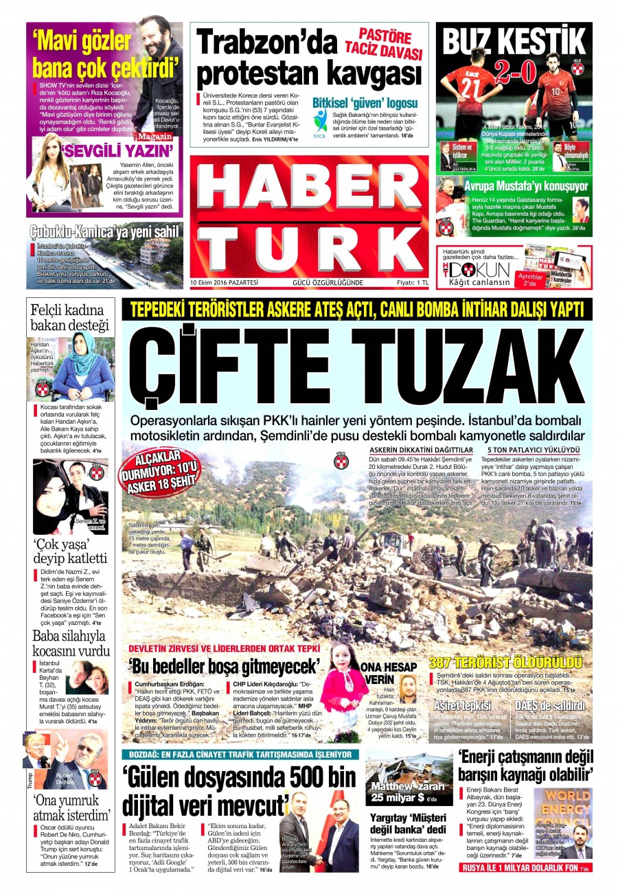 10 Ekim 2016 gazete manşetleri - 642