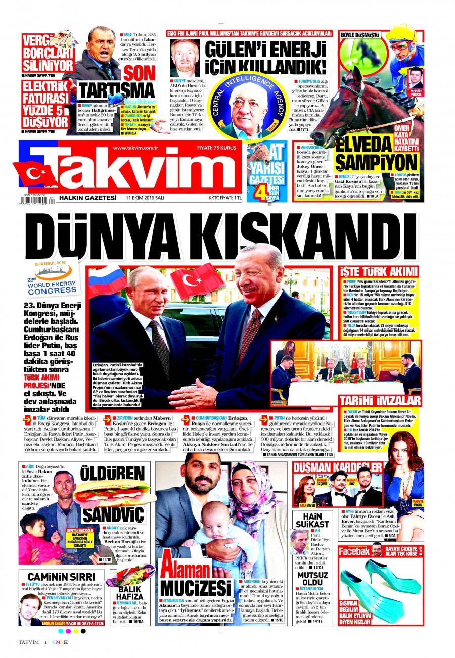 11 Ekim 2016 gazete manşetleri - 868