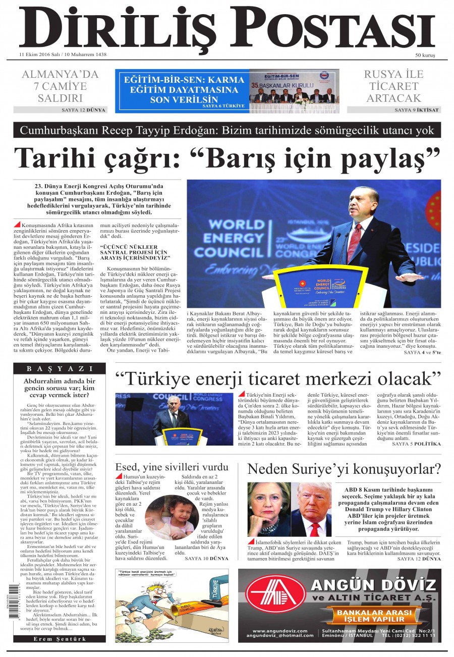 11 Ekim 2016 gazete manşetleri - 628